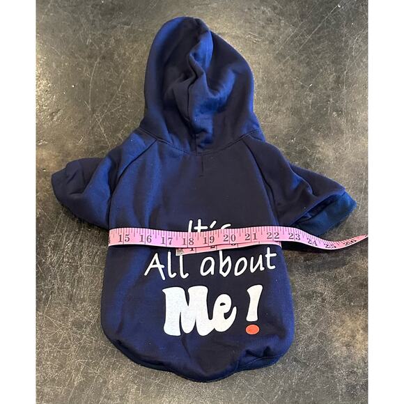 Dog Hoodie It’s All About Me Sweatshirt Size Large For Small Dog or Cat Sweater - Picture 7 of 8